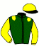 casaque portée par Ferreira N. jockey du cheval de course DINOZAURE, information pmu ZETURF
