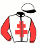 casaque portée par Le Clerc B. jockey du cheval de course JOLIVENT, information pmu ZETURF