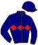 casaque portée par Mescam D. jockey du cheval de course AUTOUR DE MINUIT, information pmu ZETURF
