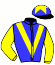 casaque portée par Dubourg K. jockey du cheval de course SONY BILL, information pmu ZETURF