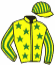 casaque portée par Marchand Bas. jockey du cheval de course TRANSATLANTIC, information pmu ZETURF