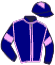 casaque portée par De Giles F. jockey du cheval de course KUARTZ, information pmu ZETURF