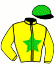 casaque portée par De Giles F. jockey du cheval de course GIBRALFARO, information pmu ZETURF