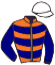 casaque portée par Gelhay B. jockey du cheval de course JUMPER BAIE, information pmu ZETURF
