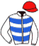 casaque portée par Andrieux T. jockey du cheval de course TSUNAMI, information pmu ZETURF
