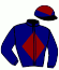 casaque portée par Lajon W. jockey du cheval de course MITIDJA, information pmu ZETURF
