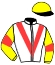 casaque portée par Zuliani A. jockey du cheval de course JOST, information pmu ZETURF