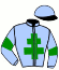 casaque portée par Suisse Mlle Léa jockey du cheval de course OUTRELAIZE, information pmu ZETURF