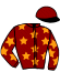 casaque portée par Beaurain T. jockey du cheval de course IVKAROZH, information pmu ZETURF