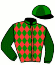 casaque portée par Frost Mlle B. jockey du cheval de course RAFFLES RAMPOLDI, information pmu ZETURF