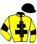 casaque portée par Cabos V. jockey du cheval de course ERASMUS (FR), information pmu ZETURF