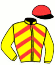 casaque portée par Bernede Mlle A. jockey du cheval de course GUINEE DAIRPET (FR), information pmu ZETURF