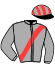 casaque portée par Brossard D. jockey du cheval de course ECHER MENUET, information pmu ZETURF