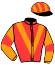 casaque portée par Denechere R. W. jockey du cheval de course INTREPIDE OC, information pmu ZETURF