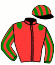 casaque portée par Bord T. jockey du cheval de course FANGIO DU PONCELET (FR), information pmu ZETURF