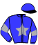 casaque portée par Audebert E. jockey du cheval de course IRIA METIS, information pmu ZETURF