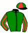 casaque portée par Lacombe Y. jockey du cheval de course ICEMAN DE CREPIN (FR), information pmu ZETURF