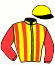 casaque portée par Hanquier M. jockey du cheval de course HIPPY DE LA FYE (FR), information pmu ZETURF