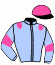 casaque portée par Vanacker B. jockey du cheval de course ELIXIR DU GILET, information pmu ZETURF