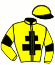 casaque portée par Cabos V. jockey du cheval de course GATSBY DE BANVILLE (FR), information pmu ZETURF