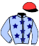 casaque portée par Daougabel M. jockey du cheval de course FORMA DE BLARY, information pmu ZETURF