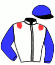 casaque portée par Crespel D. jockey du cheval de course ISLENA, information pmu ZETURF