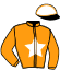 casaque portée par Solignac G. jockey du cheval de course FILLY DES CORVEES, information pmu ZETURF