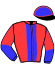 casaque portée par Vidotto E. jockey du cheval de course ECLAIR DE CERIZE, information pmu ZETURF