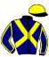 casaque portée par Desmigneux F. jockey du cheval de course SPARTAK FACE, information pmu ZETURF