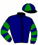 casaque portée par Schnebelen Mme V. jockey du cheval de course IVANHOE PAULOIS, information pmu ZETURF