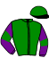 casaque portée par Le Creps R. jockey du cheval de course IDARKE DE FRAMIST, information pmu ZETURF