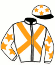 casaque portée par Julien F. jockey du cheval de course GUEPARD DE MONE, information pmu ZETURF