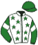 casaque portée par Pasquier S. E. jockey du cheval de course KIDA DE LA BESSE, information pmu ZETURF