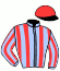 casaque portée par Jouniaux E. jockey du cheval de course JEANBAT DUEM, information pmu ZETURF casaque portée par Jouniaux E. jockey du cheval de course JEANBAT DUEM, information pmu ZETURF