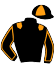 casaque portée par Cerisier J. jockey du cheval de course DISCO DES MOLANDS, information pmu ZETURF