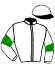 casaque portée par Le Pemp Mlle L. jockey du cheval de course MANGHO (FR), information pmu ZETURF