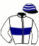casaque portée par Eon Mlle M. jockey du cheval de course GRIS D'ARGENT (FR), information pmu ZETURF