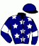 casaque portée par Grosbois C. jockey du cheval de course VALENTINE NINIAN (FR), information pmu ZETURF