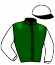 casaque portée par Grosbois C. jockey du cheval de course ARES BLACK (FR), information pmu ZETURF
