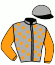 casaque portée par Le Pemp Mlle L. jockey du cheval de course BAILEYS DIAMANT (FR), information pmu ZETURF