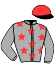 casaque portée par Dubourg K. jockey du cheval de course MATH DE LUNE (FR), information pmu ZETURF