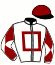 casaque portée par Cabre J. jockey du cheval de course INDURAIN DE FAUST (AR), information pmu ZETURF