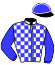 casaque portée par Yvon M. jockey du cheval de course GARIFAN DE CASTROU (FR), information pmu ZETURF
