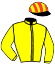 casaque portée par Denechere R. W. jockey du cheval de course ELNA (FR), information pmu ZETURF
