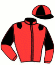 casaque portée par De Giles F. jockey du cheval de course ASCAIN, information pmu ZETURF