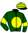 casaque portée par Cabre J. jockey du cheval de course IBIS DE LITRE (AR), information pmu ZETURF