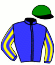 casaque portée par Liegeois Mlle R. jockey du cheval de course ORCHILLA PURPLE (GB), information pmu ZETURF