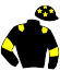 casaque portée par Barrier A. jockey du cheval de course GRAFFITI BOND (FR), information pmu ZETURF
