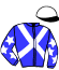 casaque portée par Blot Mlle M. jockey du cheval de course DEFI D'ANJOU (FR), information pmu ZETURF