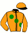 casaque portée par Foulon M. jockey du cheval de course CADE'S (GB), information pmu ZETURF